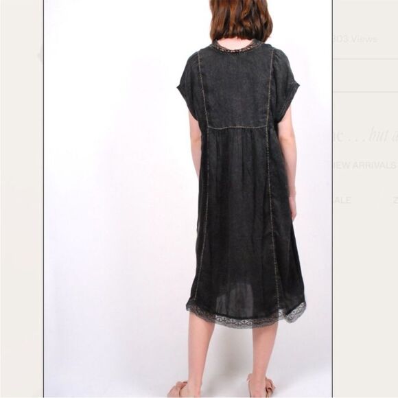 Zadig & Voltaire Rastana Black Distressed Detailed Dress Minimalist Pockets - Picture 2 of 16